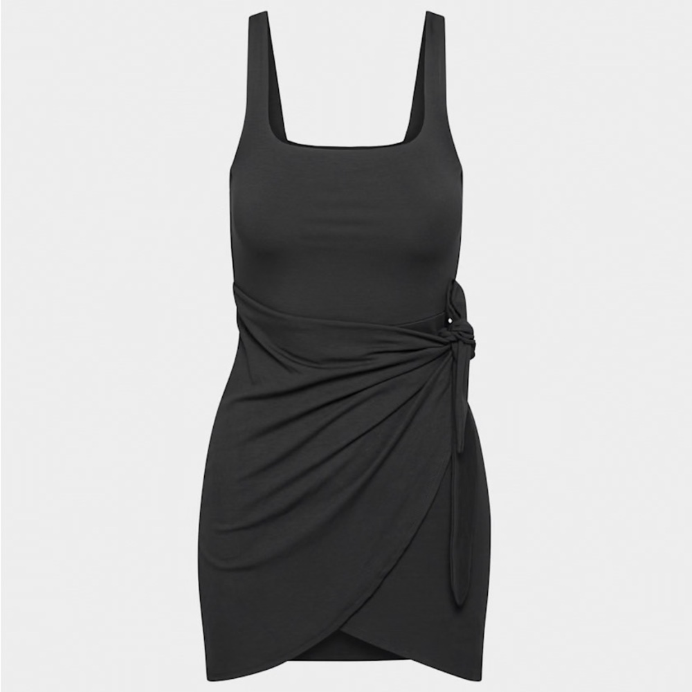 Aritzia Wilfred Mini Saturn Dress Black